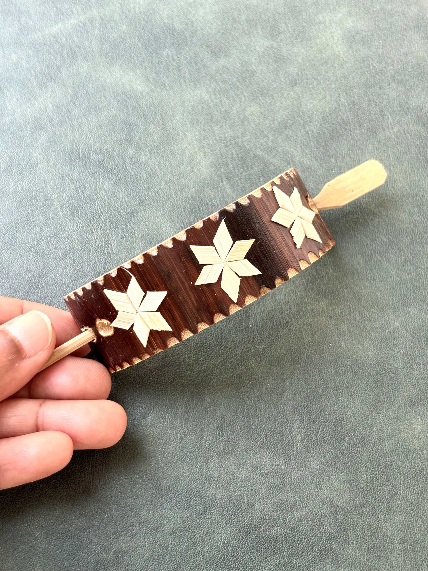 Eco Bamboo Hair Slide Barrette