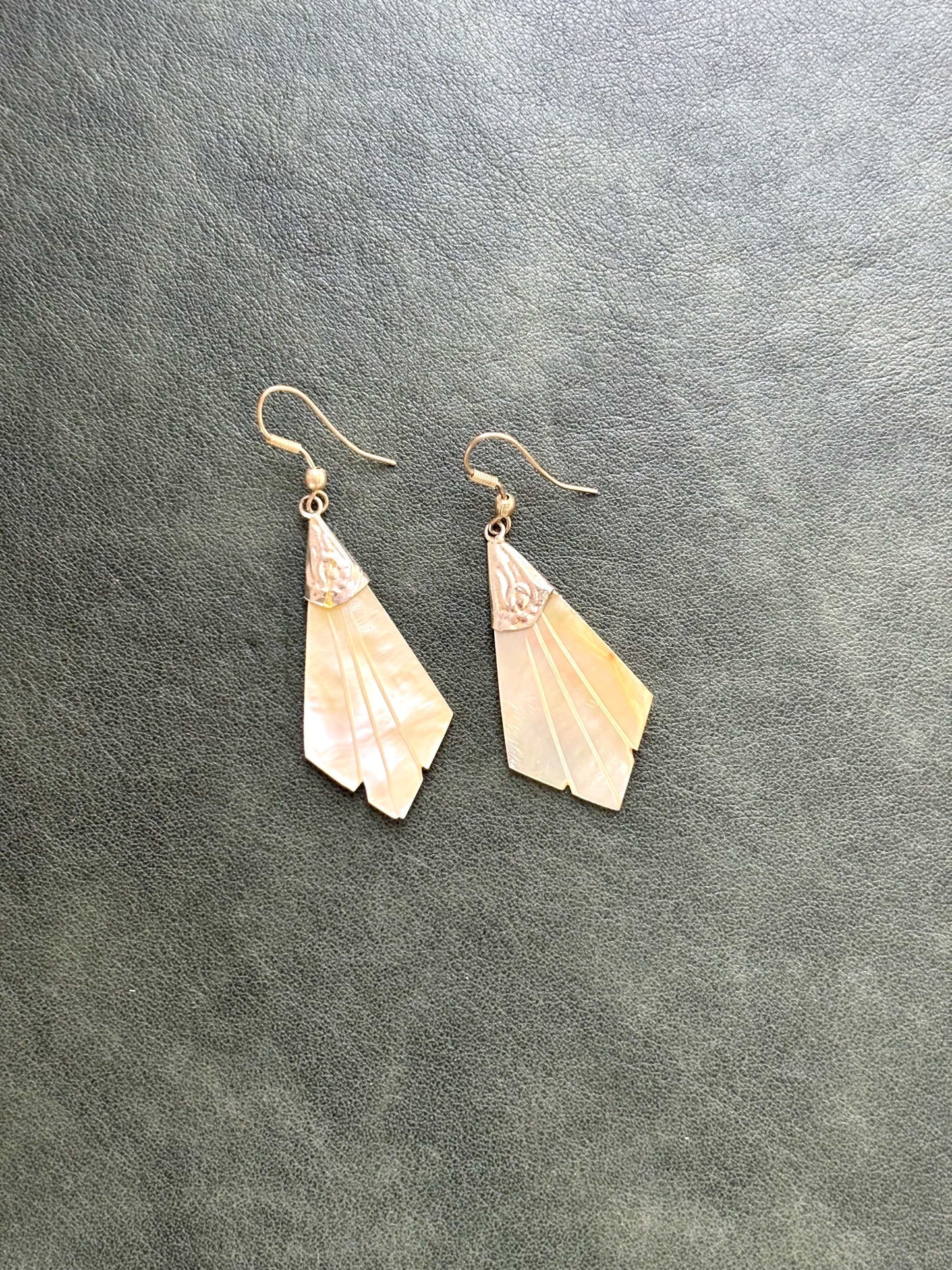 MOP Geometric Kite Drop Earrings Design 4