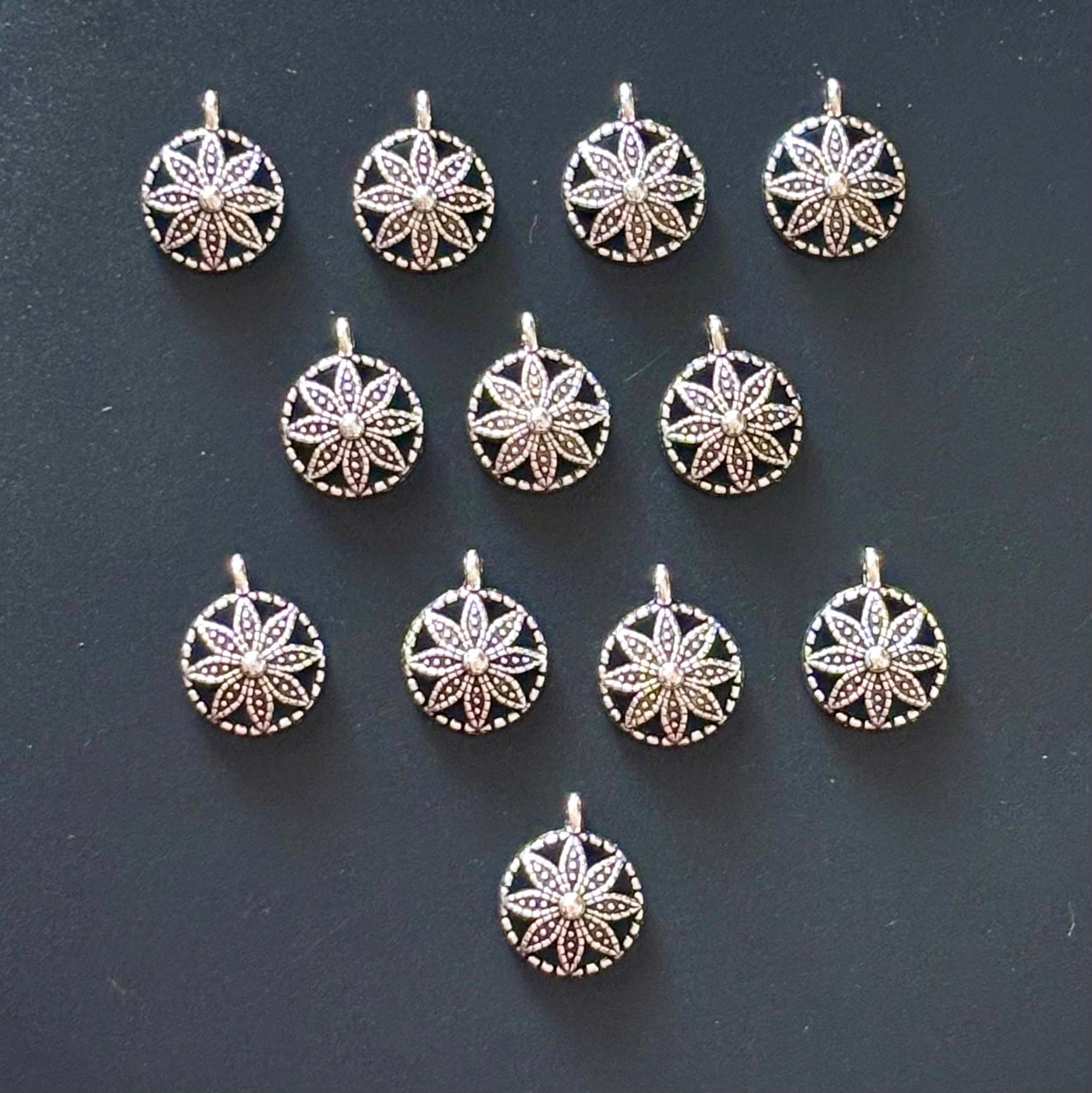 Exquisite Mandala Flower Metal Charms