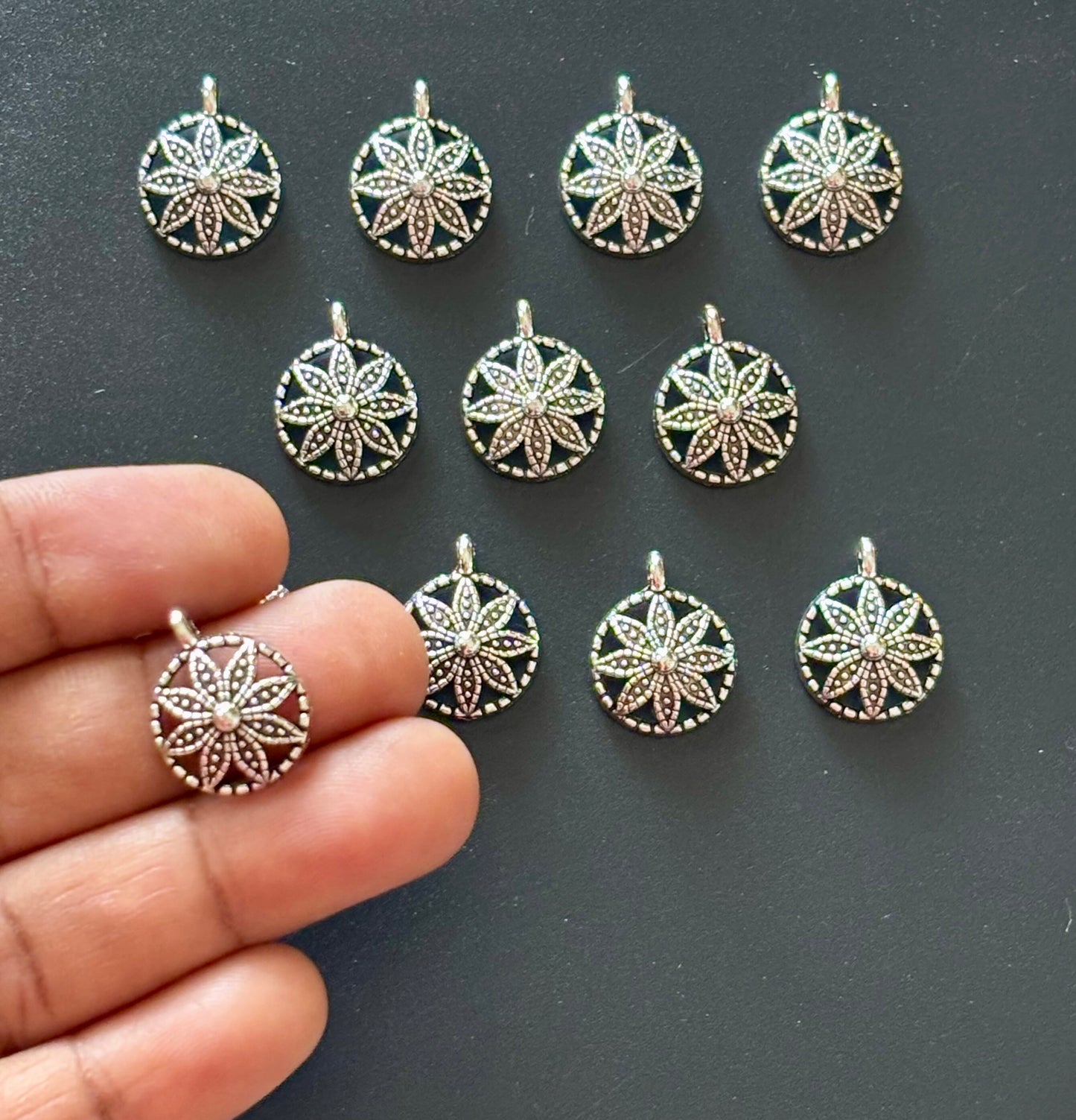 Exquisite Mandala Flower Metal Charms