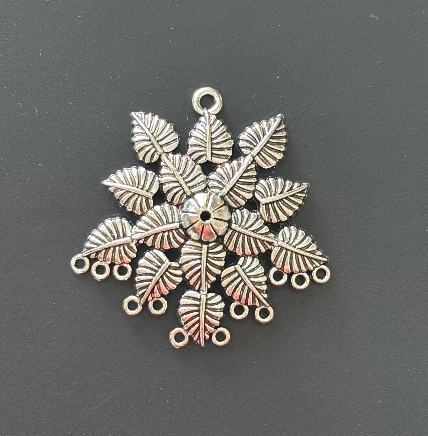 Silver Leaf Medallion Pendant