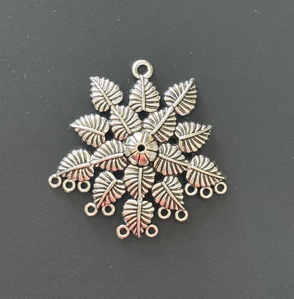 Silver Leaf Medallion Pendant
