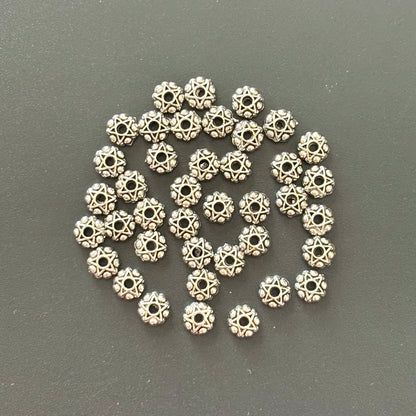 Antique Silver Star Metal Beads