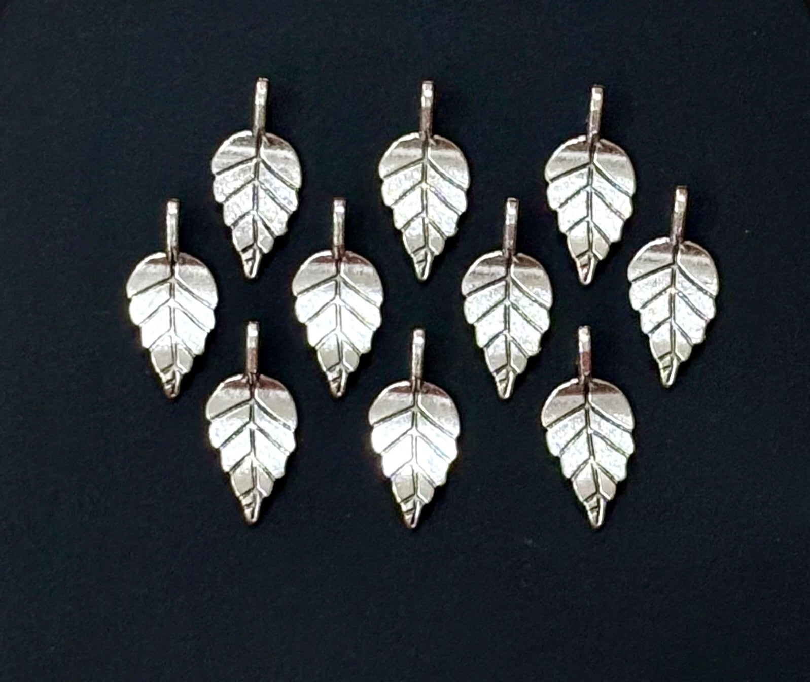 Elegant Silver Leaf Charms