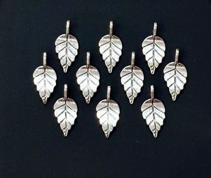Elegant Silver Leaf Charms