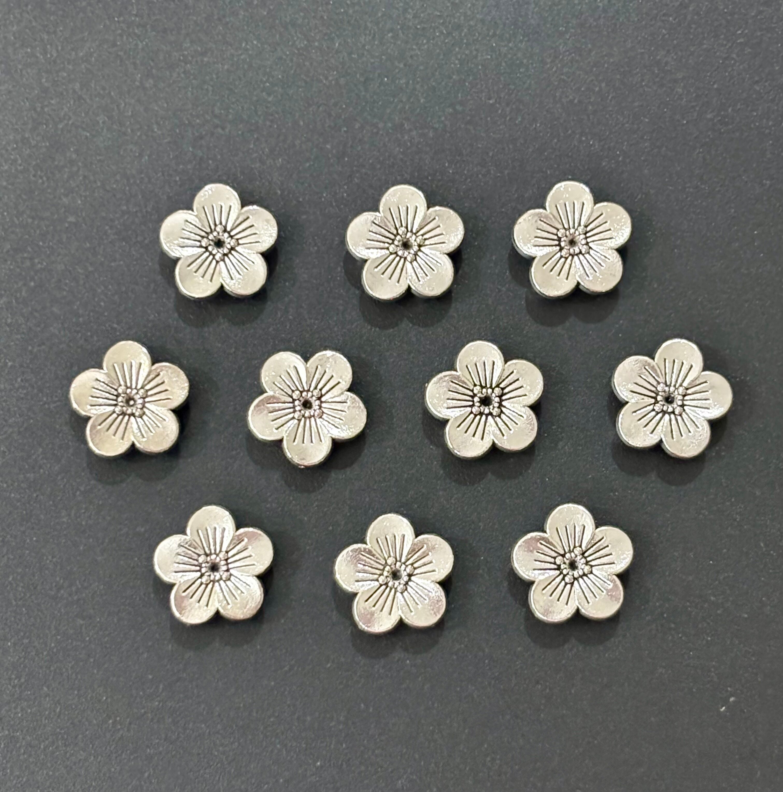 Antique Silver Flower Connectors