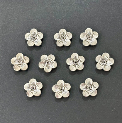 Antique Silver Flower Connectors