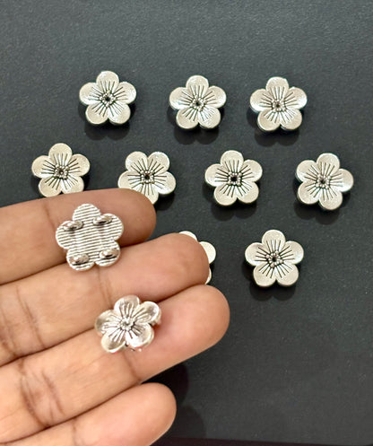 Antique Silver Flower Connectors