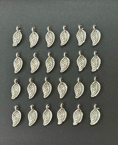 Detailed Silver Leaf Charms