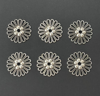 Intricate Filigree Flower Metal Connectors