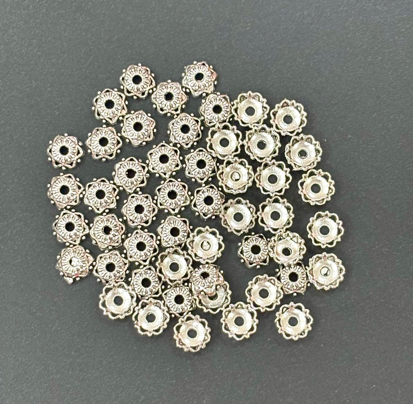 Scalloped Flower Bead Caps