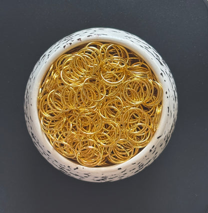 Gold Jump Rings 10MM - Large Jewelry Connectors for Bold Designs