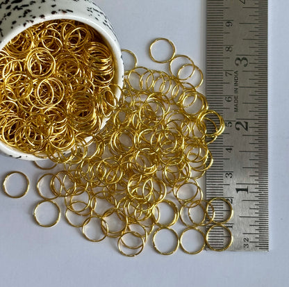 Gold Jump Rings 10MM - Large Jewelry Connectors for Bold Designs