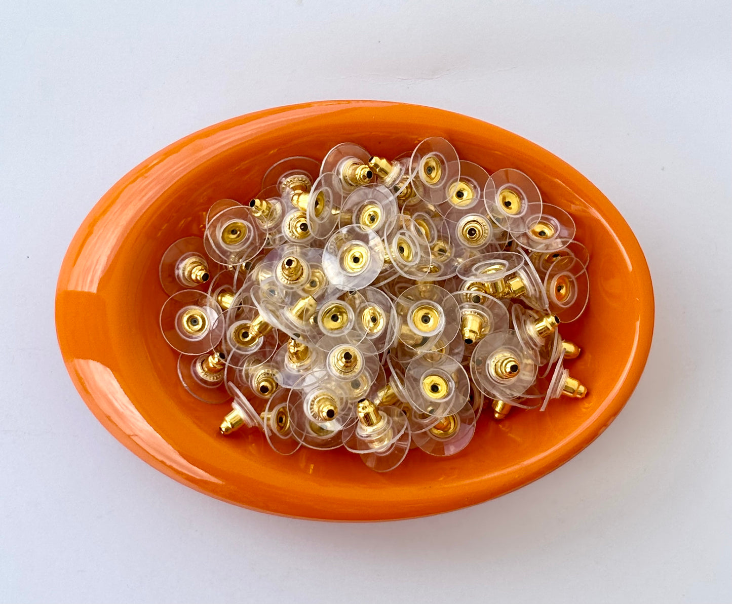 Gold and Silicone Earring Backs - Push Backs for Earrings