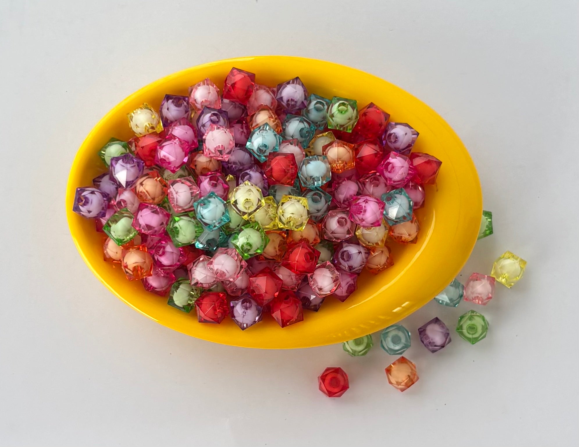 Faceted Colorful Acrylic Beads