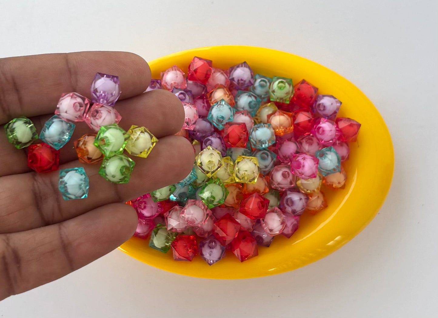 Faceted Colorful Acrylic Beads