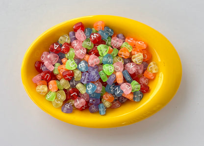 Colorful Heart Alphabet Beads