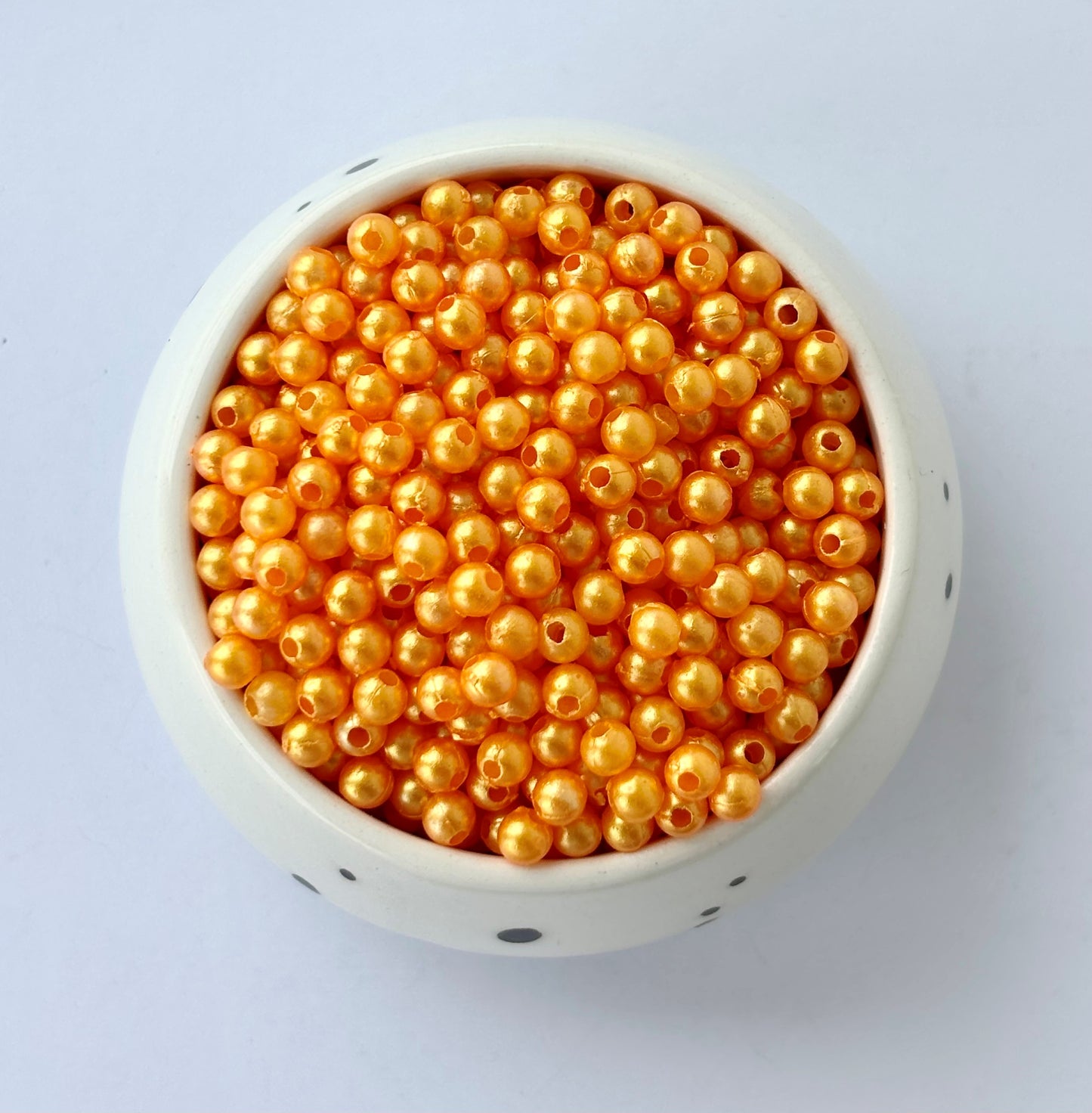 Orange Pearl Beads 3MM