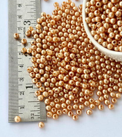 Champagne Pearl Beads 3MM