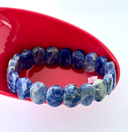 Natural Sodalite Oval Faceted Bracelet