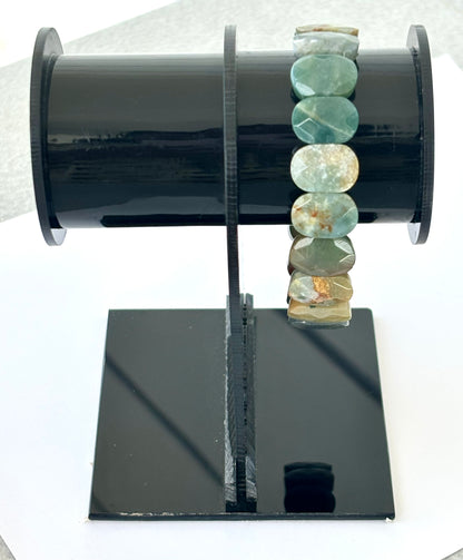 Colorful Agate Oval Faceted Bracelet