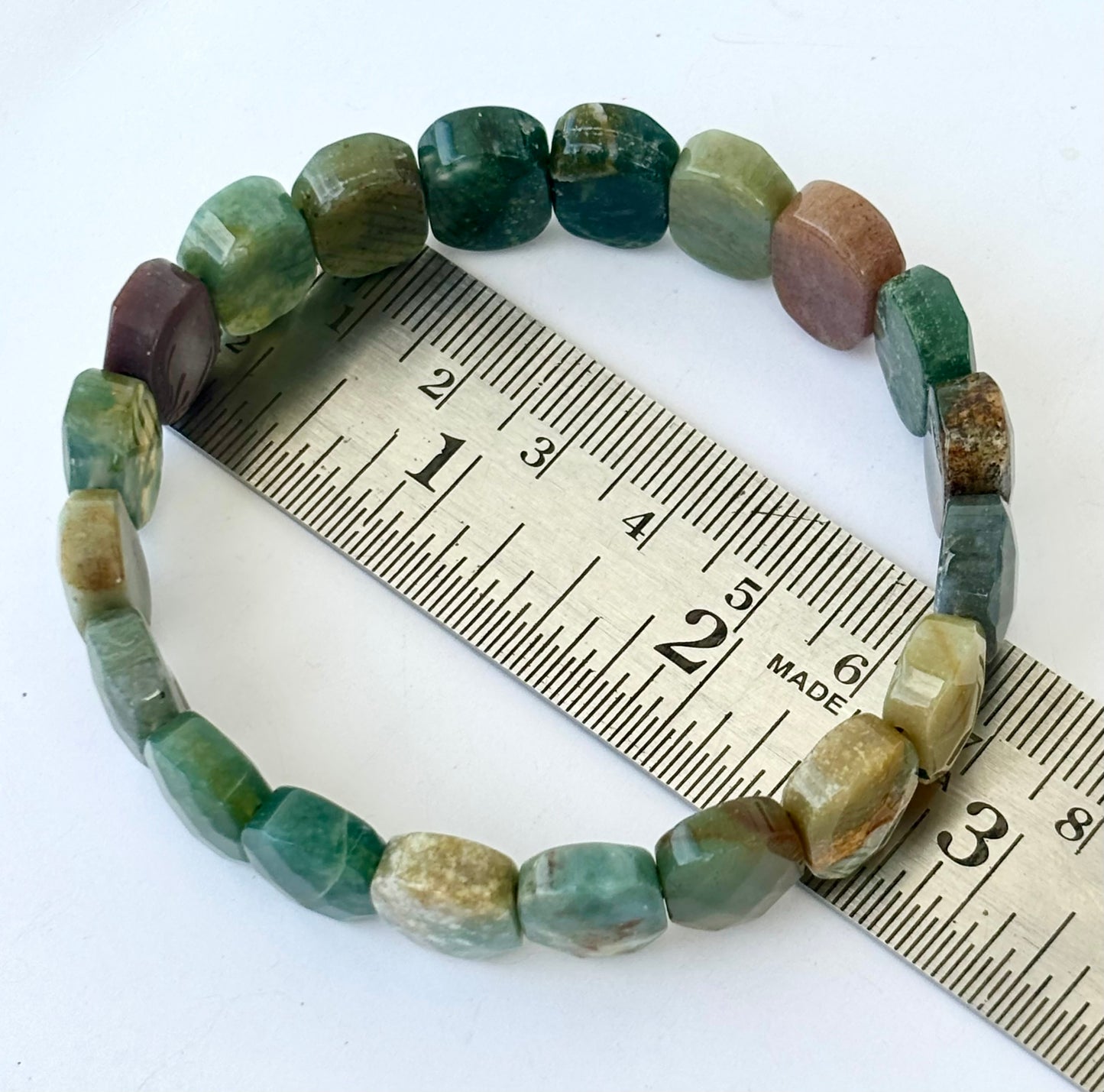 Colorful Agate Oval Faceted Bracelet