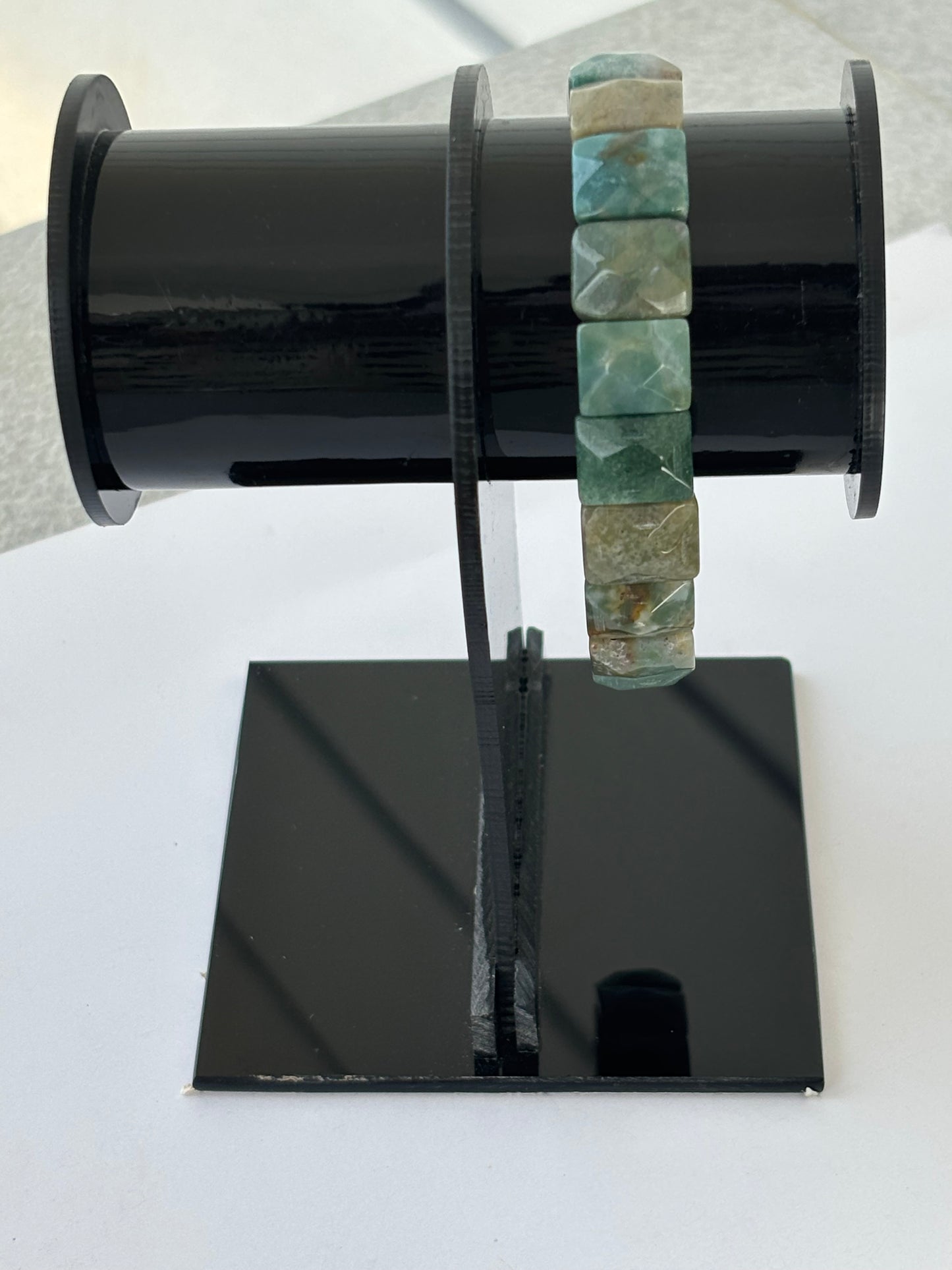 Natural Indian Agate Faceted Bracelet