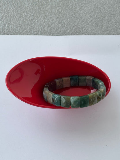 Natural Indian Agate Faceted Bracelet