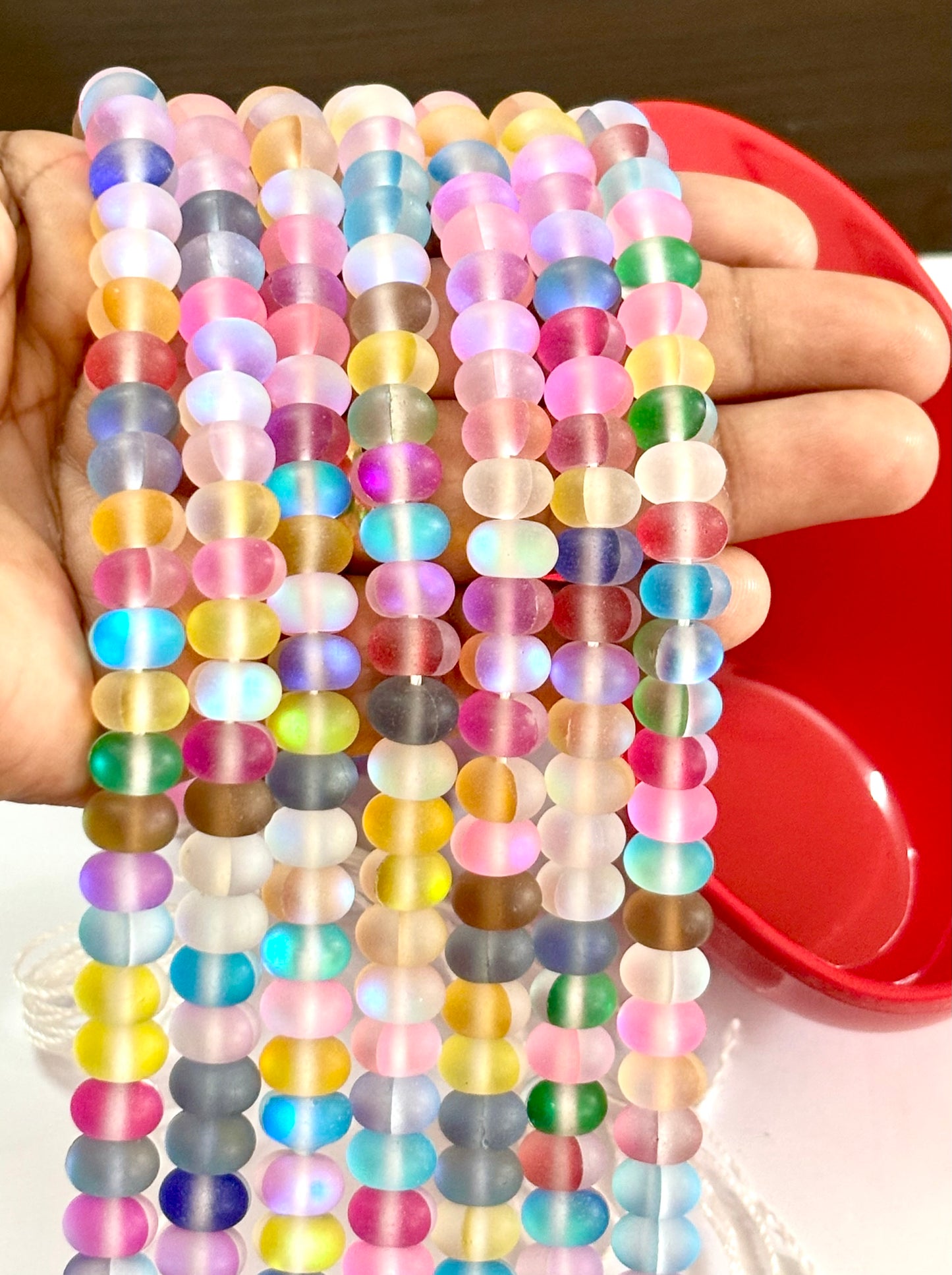 Dazzling Multi-Color Aura Quartz Beads