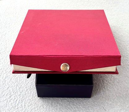 Elegant Red and Cream Jewelry Gift Box