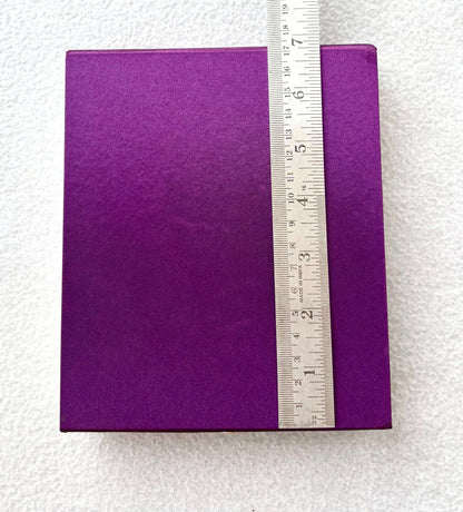 Elegant Violet and Cream Jewelry Gift Box