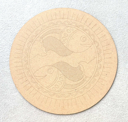 Pre-Marked MDF Lippan Art Fish Board
