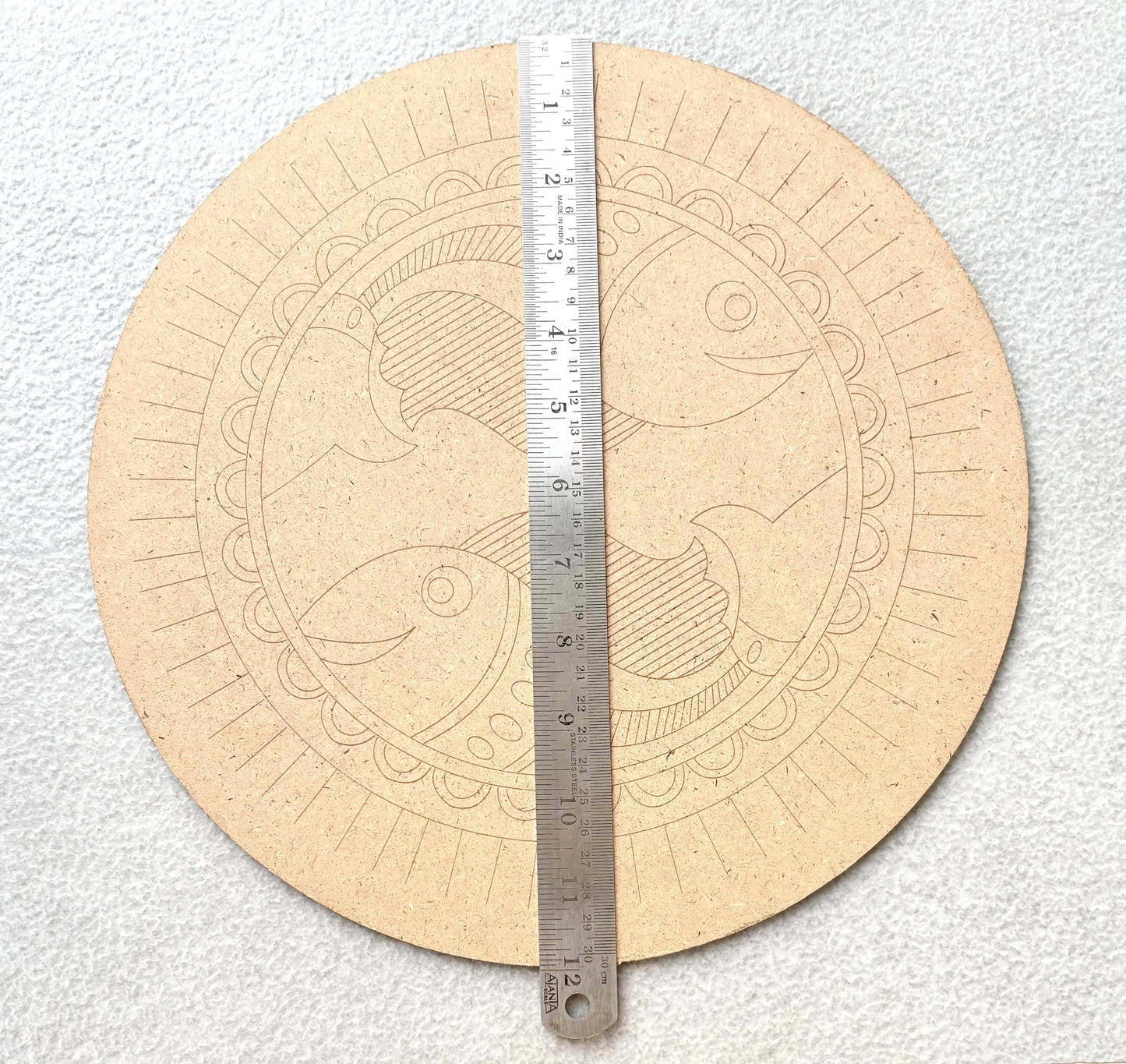 Pre-Marked MDF Lippan Art Fish Board