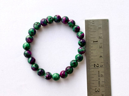 Natural Ruby Zoisite Gemstone Bracelet