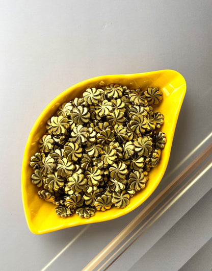 Swirl Design Metallic Acrylic Beads