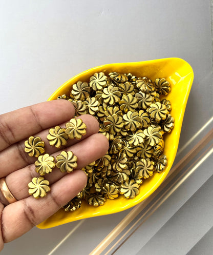 Swirl Design Metallic Acrylic Beads