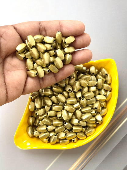 Faceted Oval Metallic Acrylic Beads for Jewelry Making