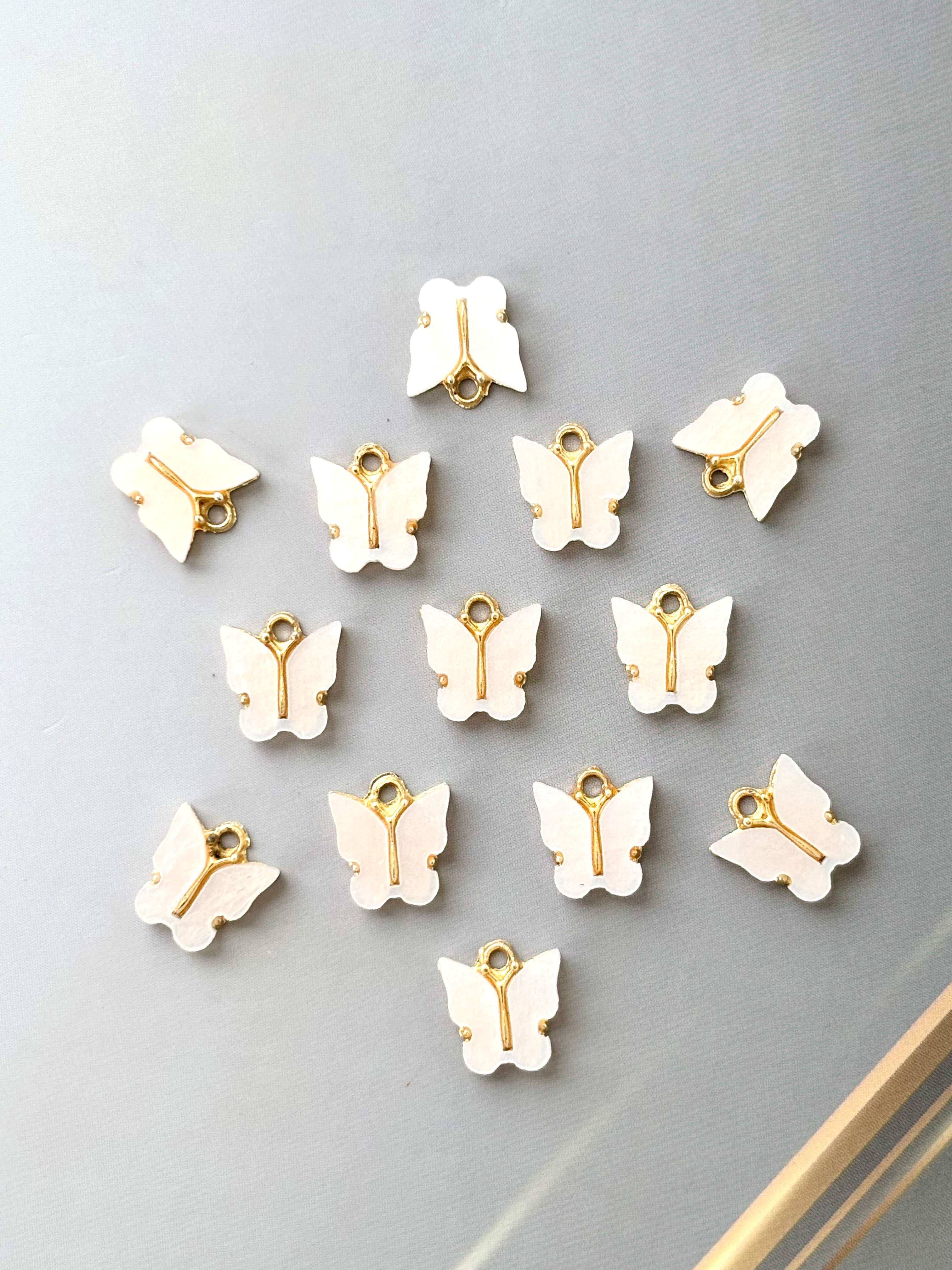 Very Light Pink Butterfly Resin Charms for Jewelry Making