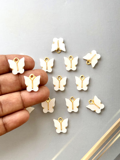 Very Light Pink Butterfly Resin Charms for Jewelry Making