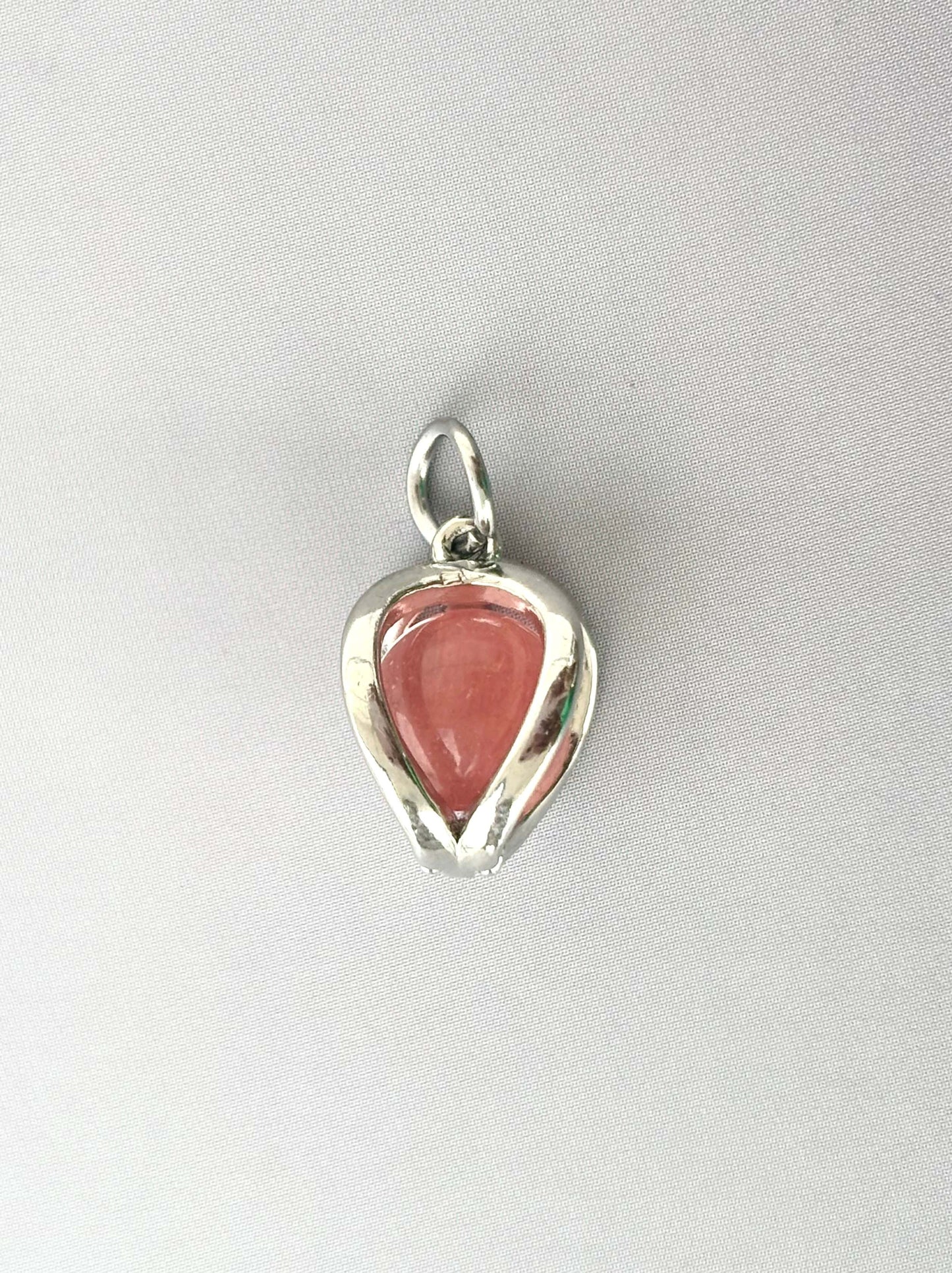 Tiny Blush Pink Teardrop Pendant