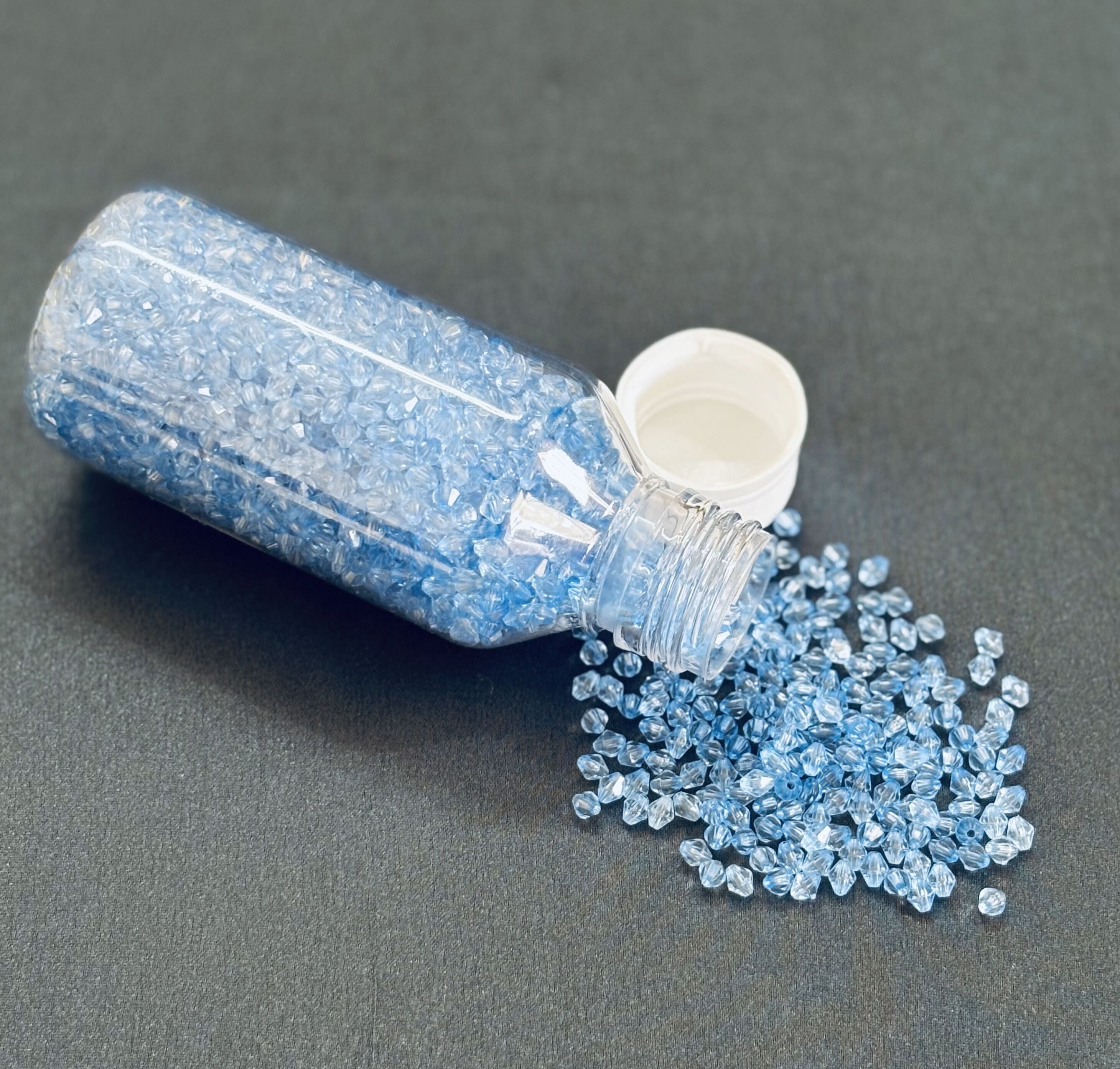 Iceberg Blue Bicone Beads