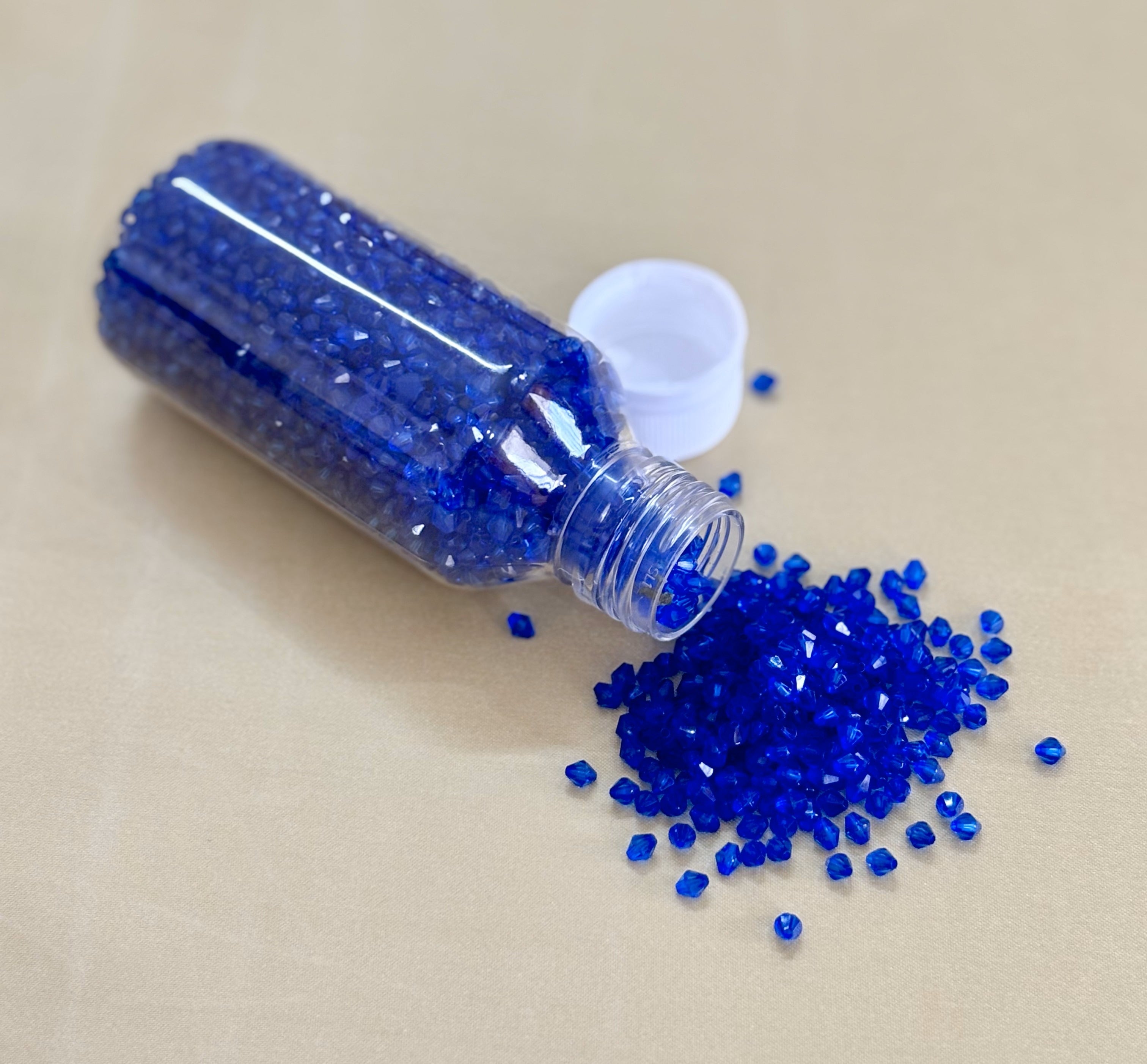 Ink Blue Bicone Beads