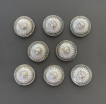 Traditional Dome Design Antique Silver Jhumka Base