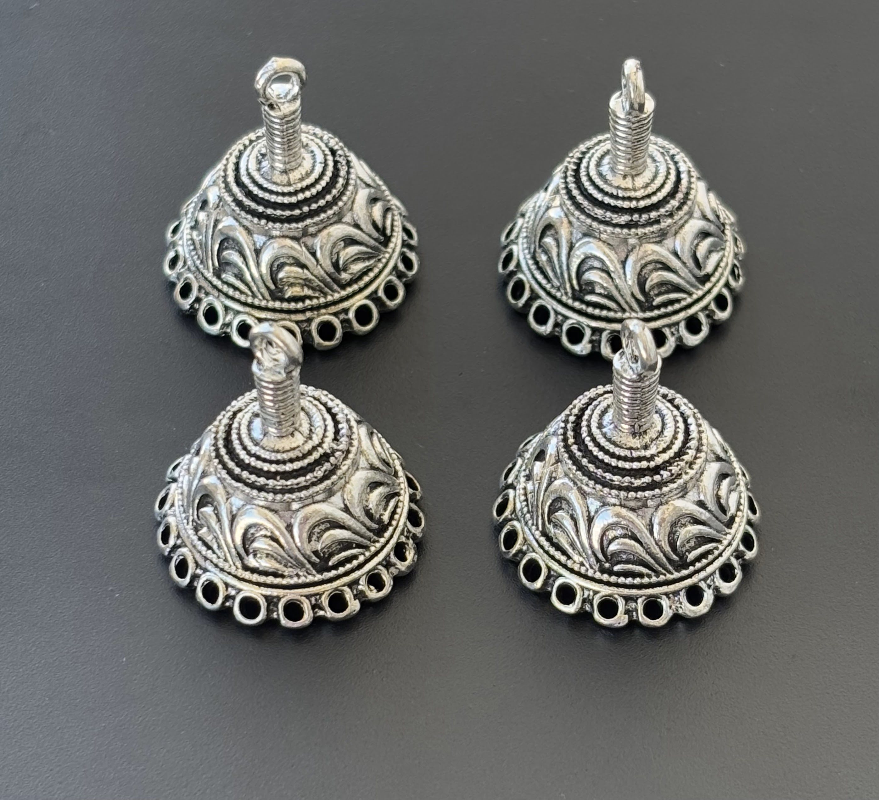 Floral Pattern Dome Jhumka Base