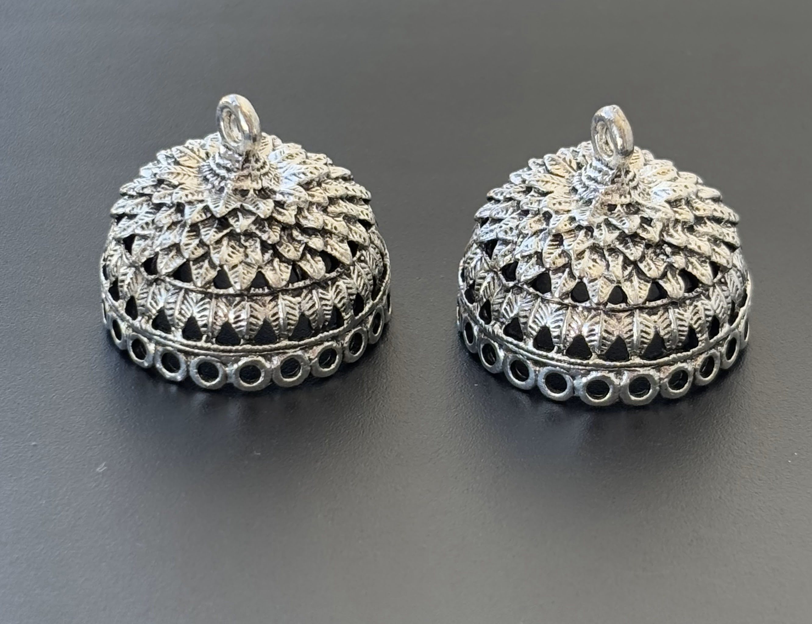 Layered Leaf Design Jhumka Base