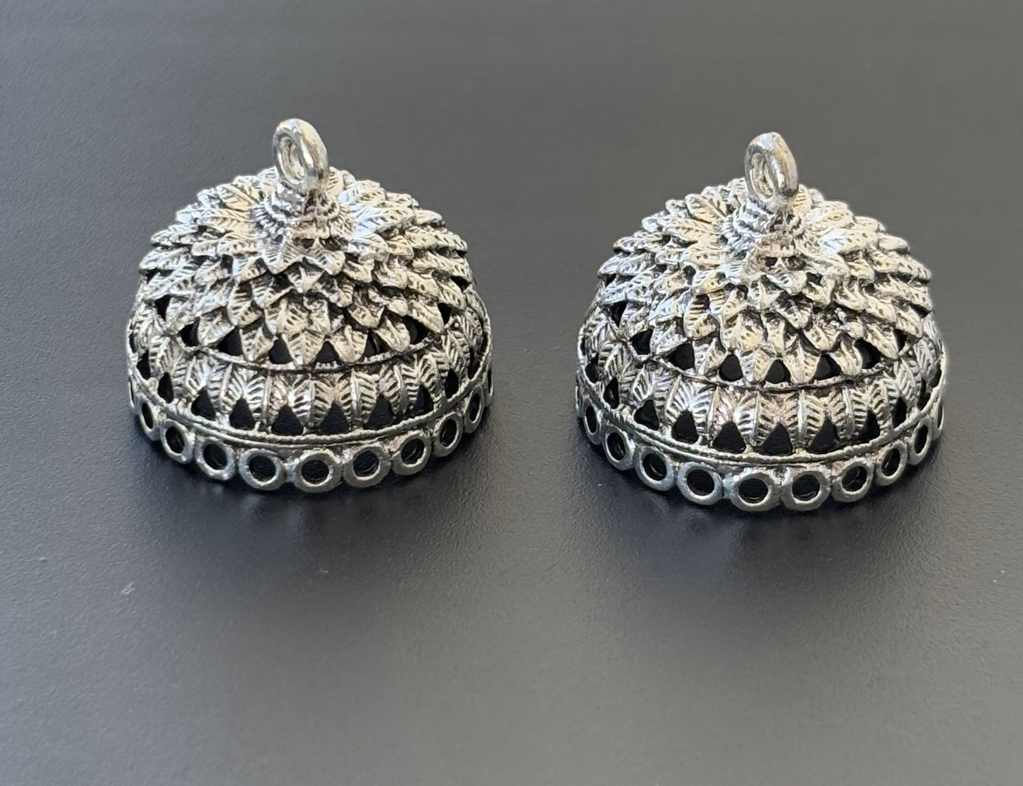 Layered Leaf Design Jhumka Base