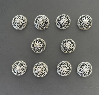 Oxidized Silver Teardrop Filigree Jhumka Base