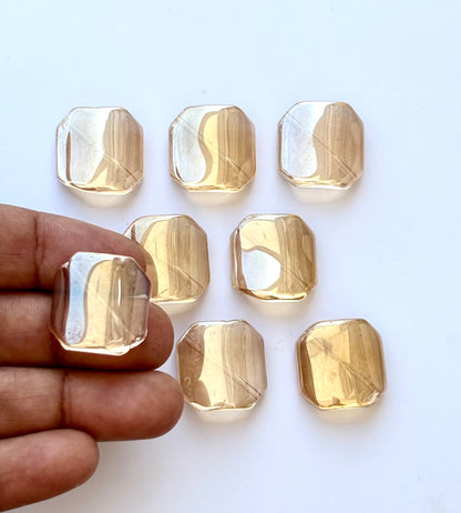 Champagne Glass Square Beads for Jewelry Making