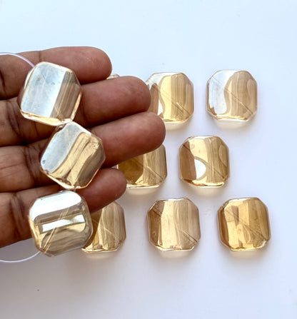 Champagne Glass Square Beads for Jewelry Making