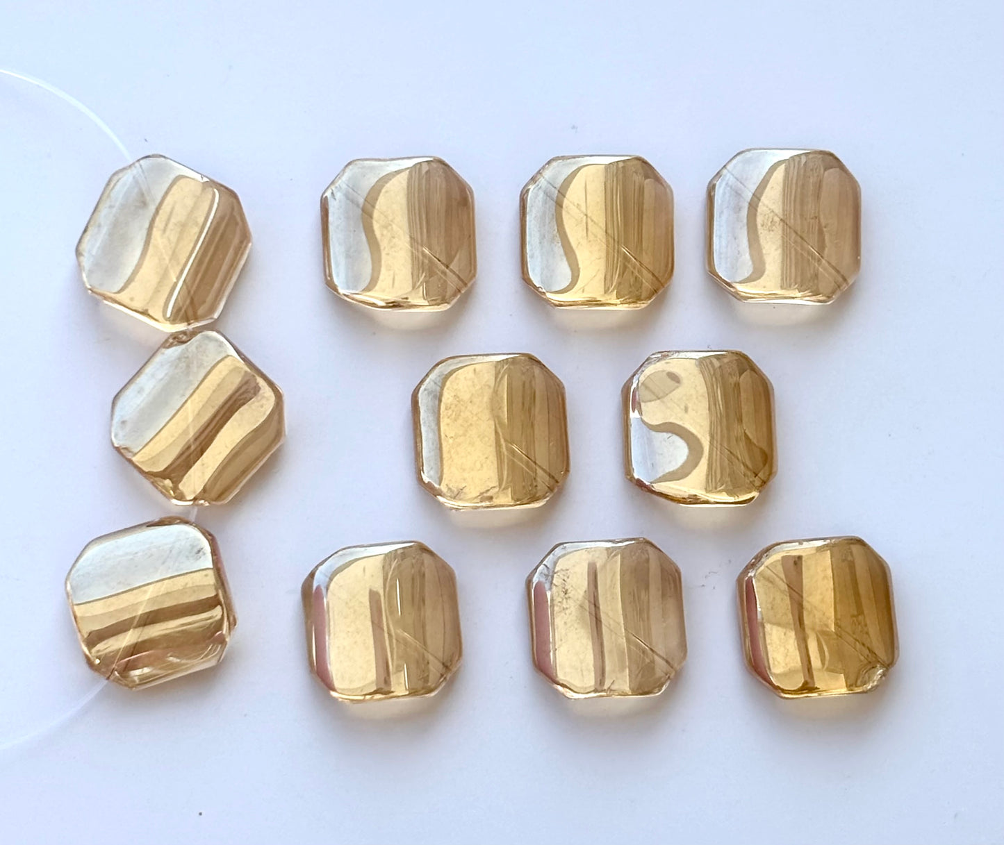 Champagne Glass Square Beads for Jewelry Making